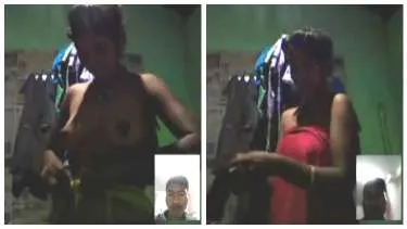 girlfriend got naked while changing clothes on video call
